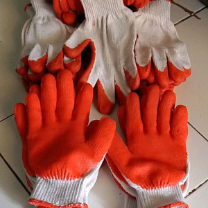 Sarung Tangan Rajut Lapis Karet Sarung Tangan Klapok Kuat Tebal Anti Slip Murah Harga Grosir