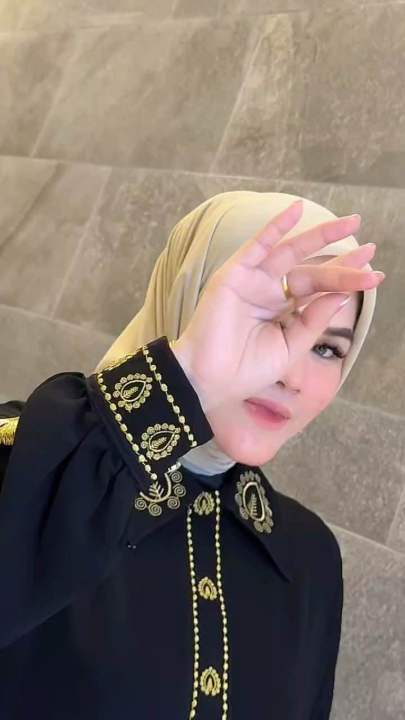 Nayra Mode Azzahra Abaya Bordir Bahan Kiara Sortware Jetblack