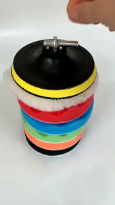 Nuansa - Set Alat Poles 5 INCH 125 mm Busa Poles Sponge Polisher Waxing Buffing Kit