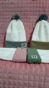 kupluk bayi pompom kualitas premium halus tidak bikin gatal 0-3 tahun