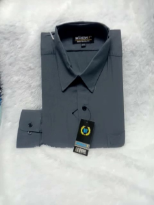 Wendya.T Kemeja Formal Reguler Warna ABU TUA ✓Kemeja Pria Polos Lengan Panjang