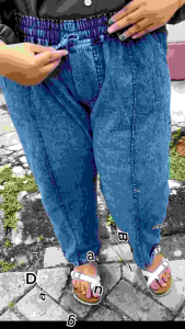 Celana Wanita Baggy Jeans Super Jumbo Muat BB 80kg