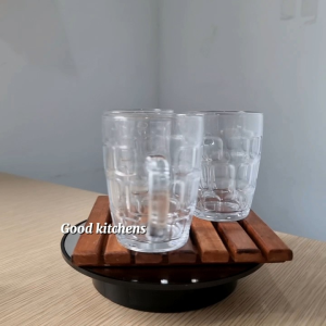 G238 [6 PCS] GELAS KACA GELAS MINUM GELAS GAGANG GELAS WARTEG GELAS KOPI GELAS SOUVENIR GELAS MM7-11