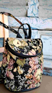 Hàng Si túi balo vải phối da