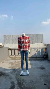 Vanfive Kemeja Pria Flanel Panjang Merah B1842