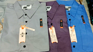 kemeja pria polos lengan pendek katun sigaret