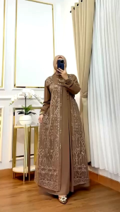 REALPICT COD DRESS HELMIA BRAND ALUNA EXCLUSIVE BAHAN TILLE IMPORT MIX CERUTY BABYDOLL PREMIUM TERMURAH