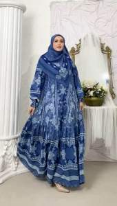 Gamis Printing Terbaru Adelia by AC Premium Set Scarf