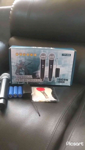 Mic Microphone Karaoke Profesional Wireless YF-58S UHF Double