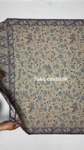 Kualitas Ekspor Batik Elegan: Kain Batik Motif Burung Bunga V19 (Cream)