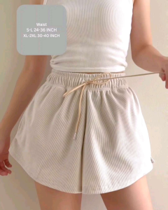 Astrid Plus size Corduroy shorts with 2 pocket Garterized summer shorts