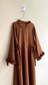 Habibah Abaya Tangan Kriwil Busui Friendly Abaya Terbaru