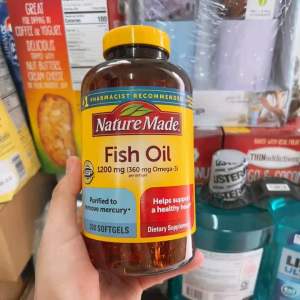 [ Mẫu Mới ] Viên Uống Dầu Cá Nature Made Fish Oil 1200 mg Omega 3 360mg 300 Viên Của Mỹ - Date 04/2027