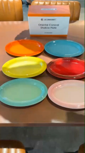 BỘ 6 ĐĨA OVAL VÀNH CAO SÂU LÒNG LE CREUSEET LEGER 25CM cầu vồng