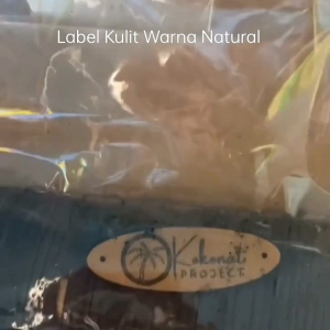 Label Kulit Asli Natural Cetak Merek Brand Kamu Model Karakter
