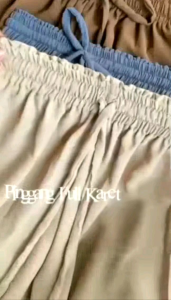 Celana Kulot Wanita Jumbo Serut Depan