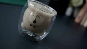 Gelas Beruang Kaca Aesthetic Double Wall Bear Glass 250ml - CIQ38