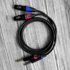 Kabel XLR female to Akai Mono 6.5 mm Satu Set isi 2 kabel Merk canare