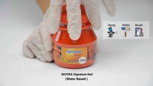 💥NICORA SIGNATURE RED PAINT💥 ( 30G | 250G | 1KG ) 天神屋红漆 天宫屋 Datuk公 神台 化宝炉 Ready Stock Water Based Shining Acrylic Red Color For Multipurpose Use & Painting