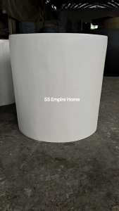 REX FP21 White Fiberglass Matte Flower Pot Pasu Bunga Garden Taman Plant Pokok Fiber Square Indoor Outdoor Tempayan