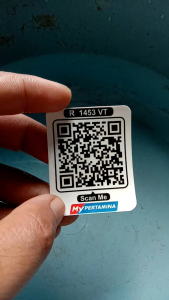 Stiker Label Barcode My Per Tamina untuk Mobil Truck & Custom Ukuran