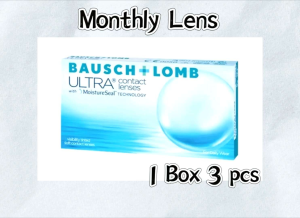 Bausch+Lomb ULTRA Monthly Disposable Silicone Clear Contact Lenses (3PCS)