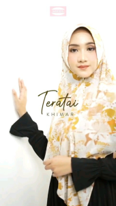 Jilbab Syari Khimar Motif Teratai By Sayra Hijab