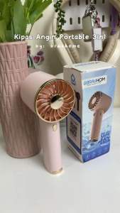 Kipas Angin Mini Portable Bravhom 3IN1: Aroma Terapi & Lampu Warna Warni