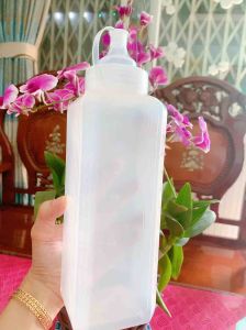 Chai nhựa đựng sốt/mứt có nắp. Dung tích 600ml/1000ml - CHAI SỐT VUÔNG ĐẦU VÒI LỚN