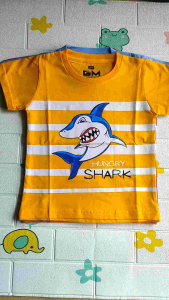 Baju Kaos Anak Motif Baby Shark / Kaos Oblong Anak Karakter Animal Bahan Cotton Combad
