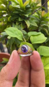 CINCIN BATU KECUBUNG UNGU CATING BAWAH SUPER MINIMALIS MEWAH