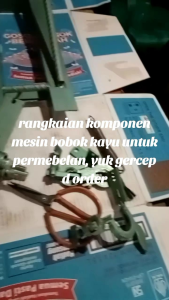 rangkaian komponen Gergaji bobok ukir kayu komplit baut