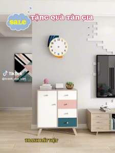 Đồng Hồ Treo Tường Hình Thuyền Buồm - Thuận Buồm Xuôi Gió (Tranh treo tường Nhà xinh) TRANH ĐỒNG HỒ CAO CẤP