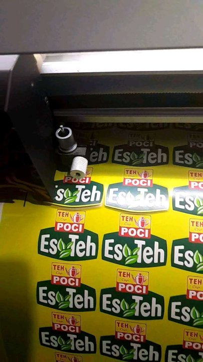 Sticker ES Teh POCI/ Sticker label kemasan ES TEH POCI