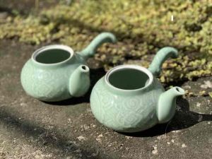 Chậu trồng cây sen đá/xương rồng nhập Trung ấm trà chạm rồng