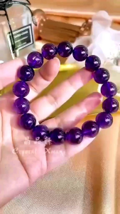 [MY🇲🇾 Ready Stock] 12MM 乌拉圭紫晶手串Uruguayan Amethyst Bracelet｜招贵人 ✦ 旺人缘 ✦ 聚财辟邪 ✦ 改善风水｜✦✦