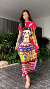 (แม็กซี่) เดรส ทรง ไหล่ ดี คลาสสิค สวยใส เพิ่มดีเทล รุ่นนี้ ✨ เนื้อผ้า ใส่สบาย พิมพ์ ลายสี สด คมชัด สีเป๊ะ มีดรอป ต้องสุดใส 👏 คร้าา ใส่สวย ปัง ป้วะ สุดๆ