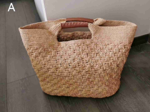 DaVee | Handmade woven Raffia straw bag tote bag top-handle straw large beach bag