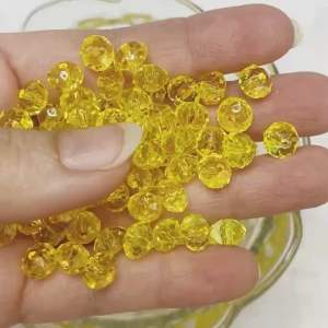 100G Chuỗi Hạt Pha Lê Nhựa Bánh Cam 8mm [Đủ Màu] Làm Phụ Kiện Trang Sức giá sỉ