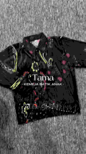 Laki - Laki Usia 2-13 Tahun Kemeja Batik Pria Lengan Panjang Dan Pendek Motif Tama Sarimbit Seragam Keluarga