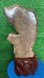 Gỗ hoá thạch tự nhiên.(HT17  KL: 67kg C: 28cm R: 17cm) viết thư pháp theo yêu cầu quý khách... (GHT06)