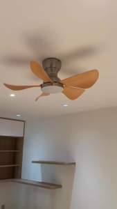 Quạt Trần Mini 76cm Động cơ DC tiết kiệm điện Cực êm Phù hợp phòng ngủ nhỏ chung cư trần thấp