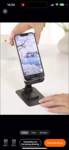 HD66 (HD-66) Phone Holder Putar Meja Lipat Dekstop Metal Bracket