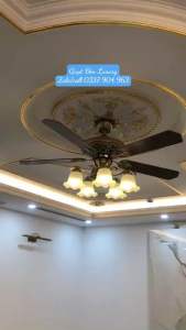 (Hàng loại 1-Cao Cấp)Quạt Trần 5 Chao Đèn Tân Cổ ĐiểnĐộc Cơ 6 Số DC Siêu MátTrang Trí Phòng KháchChung CưSảnhNhà Hàng.