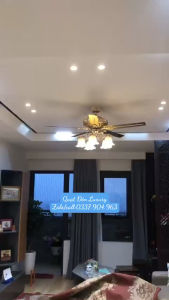 (Động Cơ DC Lõi Đồng) Quạt Trần Đèn Chùm Cao Cấp Trang Trí Phòng KháchNhà HàngĐiều Khiển 6 Tốc Độ GióĐảo ChiềuHẹn Giờ.