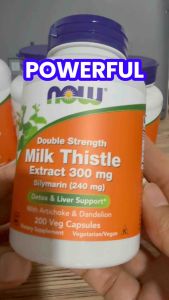 NOW Foods Silymarin Milk Thistle Extract Double Strength 300mg 200 Veg Capsules