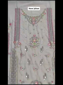 [PRE-ORDER] Ready Made Heavy Georgette With Embroidered Suit ( Delivery 10 Days )