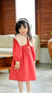 Dress Anak Perempuan Rebecca Dress Anak Linen Renda