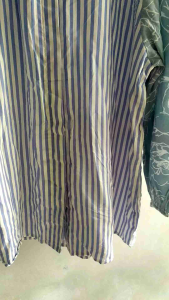 Kemeja Wanita Jumbo Variasi Salur Material Rayon Viscose LD 110