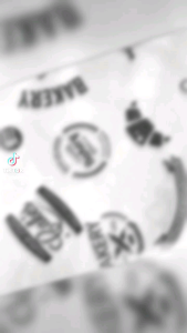 Kertas Baking Laminasi motif BAKERY LABEL uk 30 x 30 cm (100 Pcs)